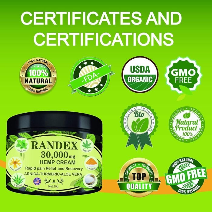 RANDEX 30000MG Organic Hemp Cream, Natur - Image 9